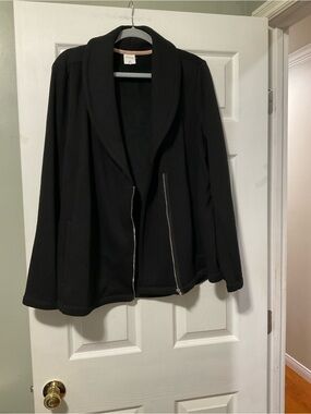 Soma Black Shawl Collar Zip Blazer Jacket